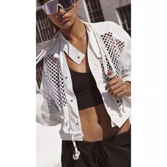 NWT Free People Movement Under The Sea Mesh Convertible Maxi Parka Jacket White - Picture 16 of 17